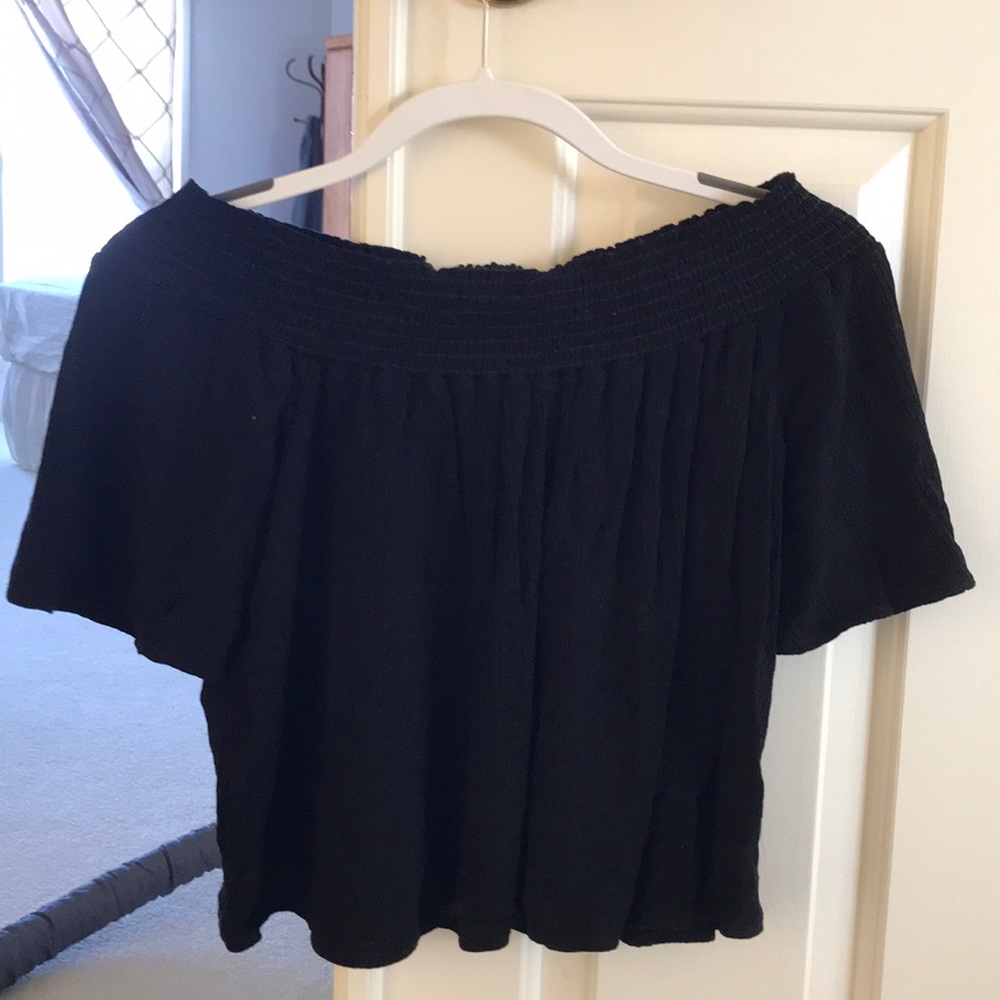 L.A. Hearts Black Off-Shoulder Top